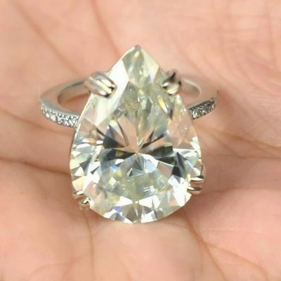 5.00 Ct Off White Diamond Solitaire Ring in 925 Silver Certified Shine