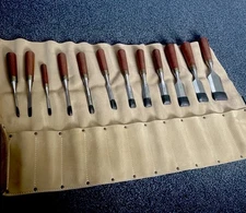 Premium 12-Piece Wood Carving Chisel Set with Leather Tool Roll