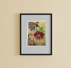 ACEO Original, Trading Card, Mixed Media Collage "Vintage Floral #5" MeMaries — photo 1