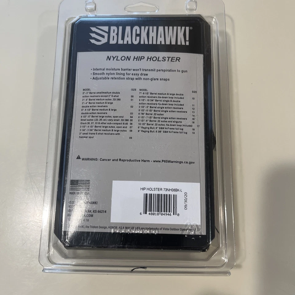 Blackhawk Hip Holster LH Glock 26,27,33 AND OTHER SUB-COMPACT - Image 2 of 3