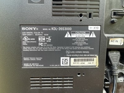 Sony Bravia TV KDL-26S3000 26” LCD HDTV Retro Gaming RGB Composite
