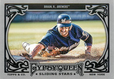 2013 Topps Gypsy Queen Sliding Stars #RB Ryan Braun Card
