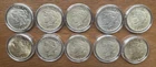 L810 US USA UNITED STATES 1922 10 x $1 SILVER BU UNC PEACE DOLLARS - 7.7OZ TOTAL