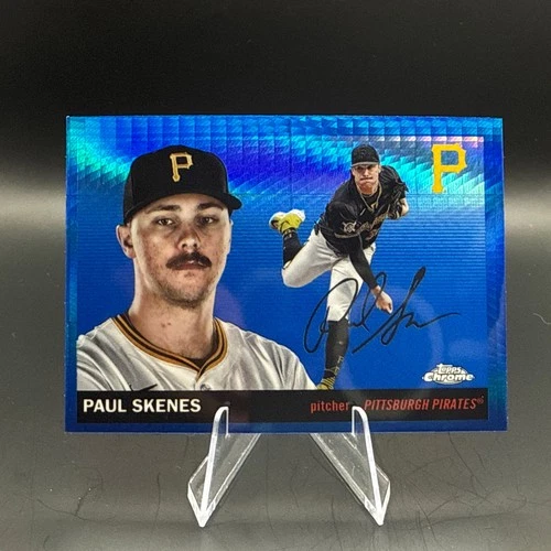 Topps 2025 Chrome Platinum Blue Prism Refractor  #197 Paul Skenes Pirates