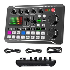 Professional Audio Mixer, SINWE Live Sound Card and Audio Interface with DJ M...