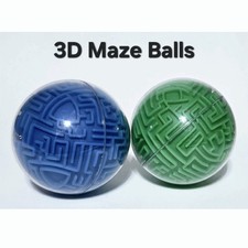 3D Maze Ball    Set of 2    Labyrinth Puzzle Brain Teaser Visual Dexterity