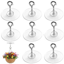 8 Pcs Self Adhesive Ceiling Hooks Sticky for Hanging Plants Stick on Hooks No