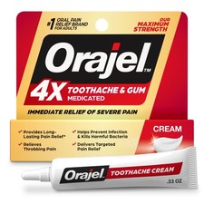 Orajel 4X for Toothache Gum Pain: Severe Cream Tube 0.33oz- From Oral Pain