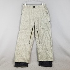 Obermeyer Snow Pants Mens Medium Beige Revert Cargo Ski Alt 3 Nylon Lined