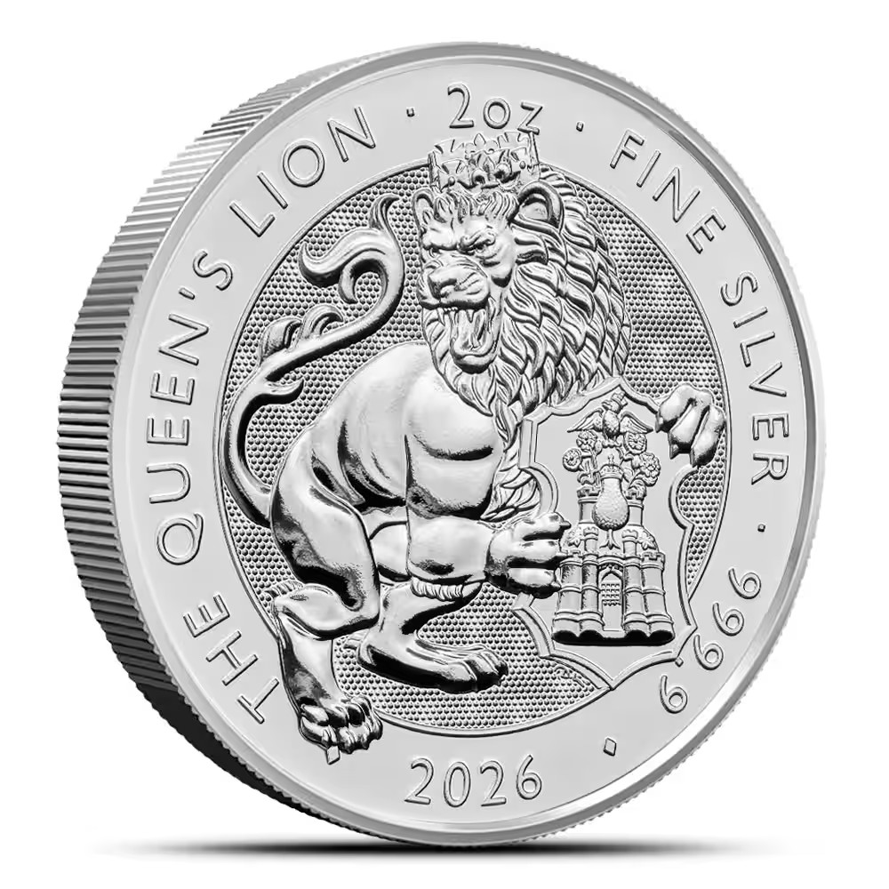 2026 Royal British Tudor Beasts The Queen's Lion 2 oz .999 FINE Silver Coin PRES