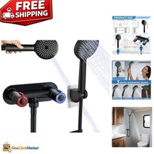 RV Shower Faucet with Hose and Head, 4" Stainless Steel RV Shower Faucet kit,...