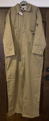 Rasco FR Flame Resistant Coveralls Mens Size 52X32 Reg Khaki #KFR751 HRC 2