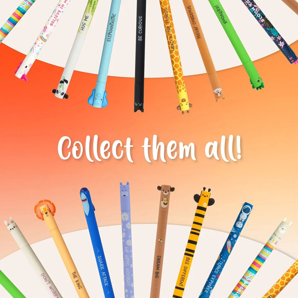 Legami Erasable Gel Pen & Refills Kawaii Cute School Stationery All Designs - UK - Image 2 of 3