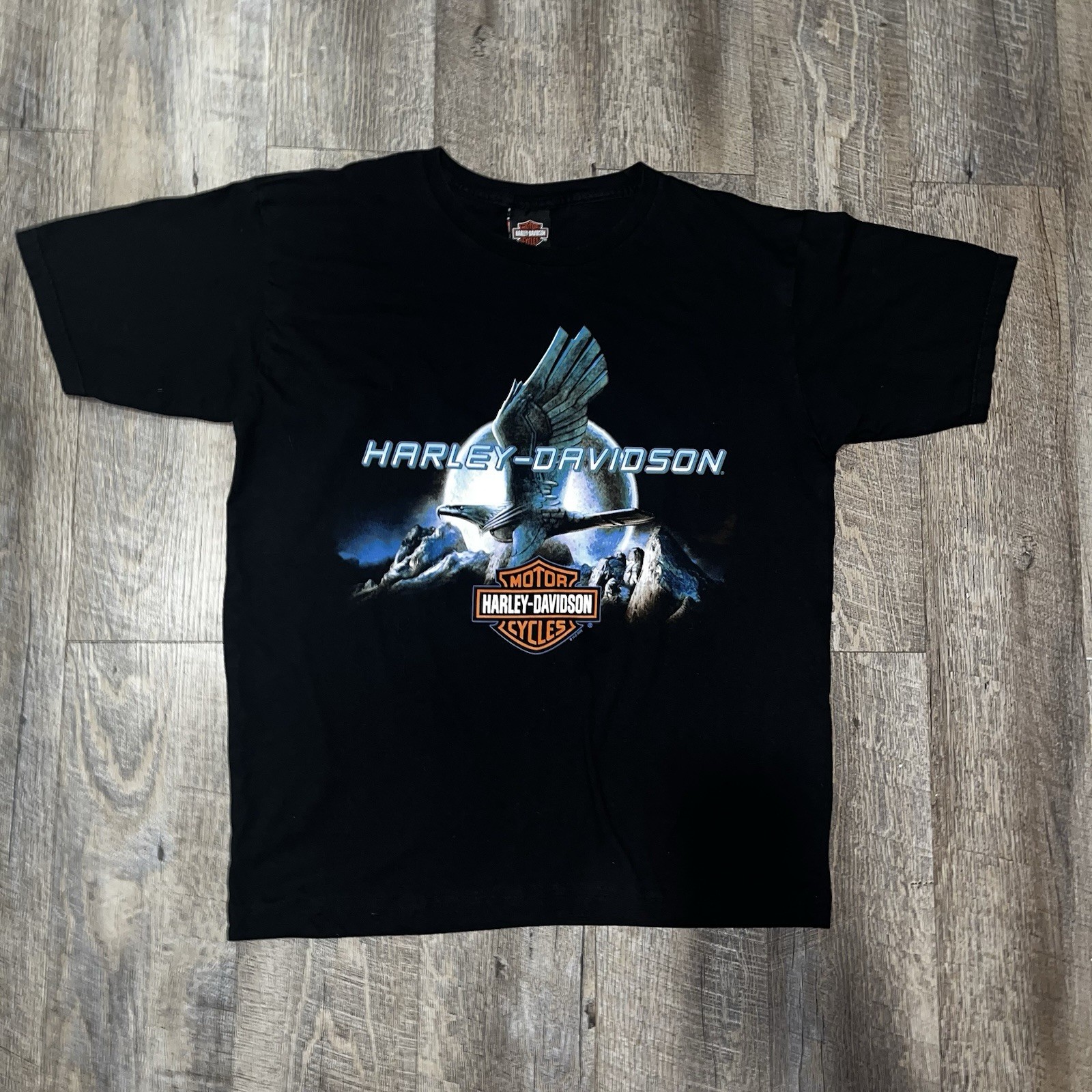 Vintage Harley-Davidson black t-shirt eagle graphic Size Large