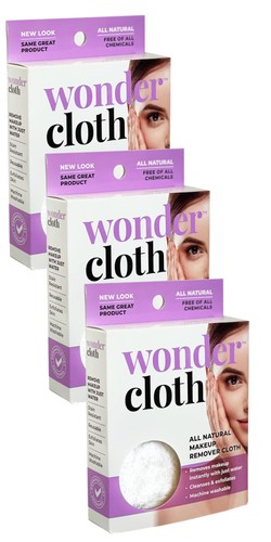 Cloth (Pack of 3) - All Natural Make-Up Remover Cloth, Removes Makeup 