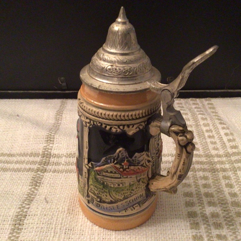Zoller and Born Hand Painted Beer Stein. Made In Germany