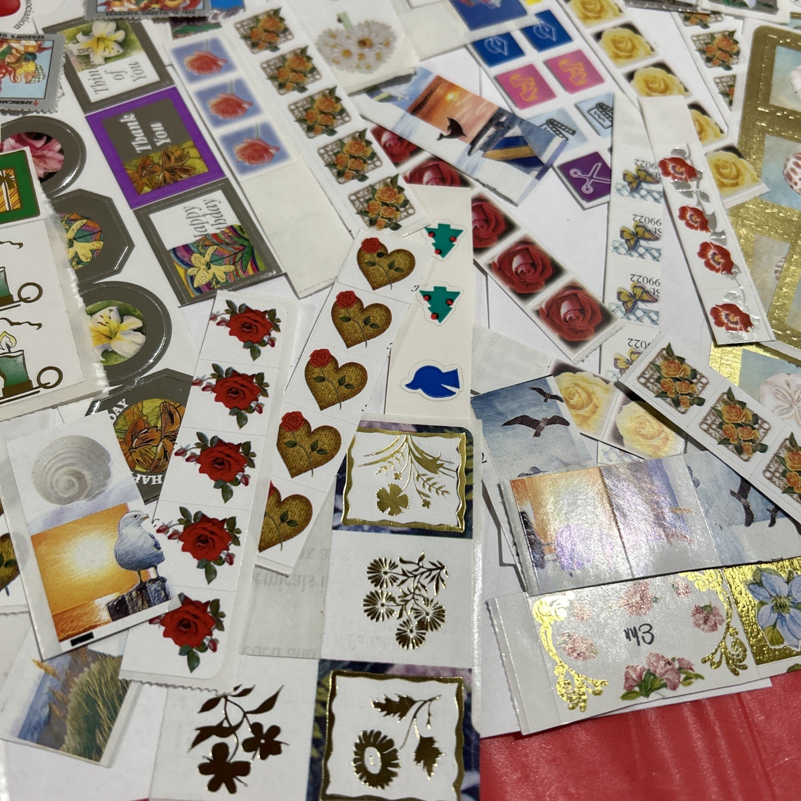 Huge Lot Easter Seals, WWF,   Stickers Stamps, Birds Flowers, Panda, Mini, Mail