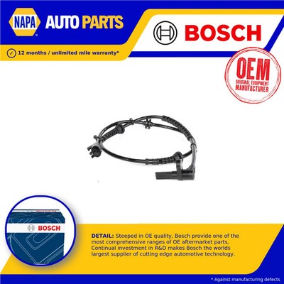 ABS Sensor fits VAUXHALL CORSA D, E 1.3D Front 2006 on Wheel Speed Bosch 1238399