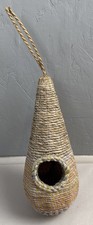 Artisan Seagrass  Sari Bird Nester Teardrop Colorful Eco Friendly Bird House