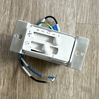 Fan & Light Control Slide Dimmer Switch, 120V White, Wire Lead, Incandescent