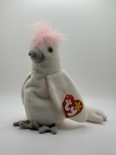 Ty Beanie Babies Kuku Cockatoo Bird - White