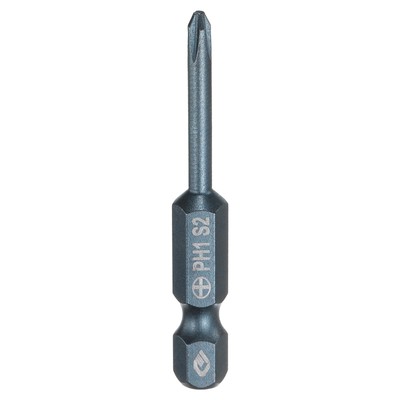 PH1 Phillips Screwdriver Bit 1/4'' Shank 2'' Long 0.12'' Rod Magnetic S2 Steel