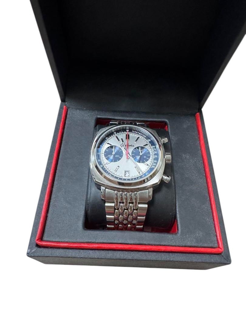 Geckota C01 Chronograph Watch Black Dial Steel Band Used