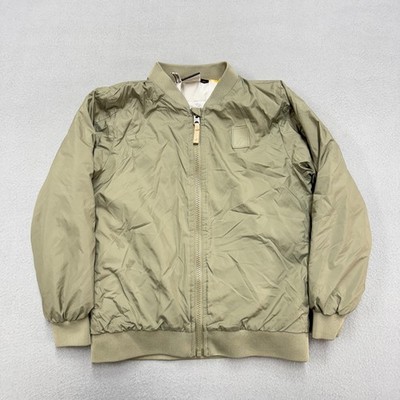 Didriksons Jacket Youth 130 Green Bomber Lightweight Zip Pocket Kids Outdoors