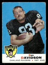 1969 TOPPS BEN DAVIDSON 128 GOOD FOOTBALL OAKLAND RAIDERS