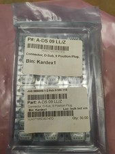 30, D-Sub 9 Position Plug Male Pin Connector, A-DS 09 LL/Z - Fast Ship
