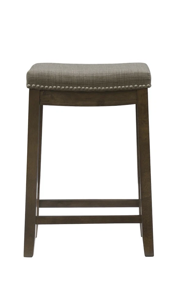 Linon Claridge Barstool Counter Stool #983560GRY01U - Image 2 of 4