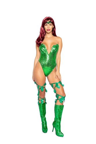 DC Comics Poison Ivy Lace Up Corset Green Satin 3D Vines Costume Cosplay S NWT | eBay DC Comics Poison Ivy Lace Up Corset Green Satin 3D Vines Costume Cosplay S NWT | eBay