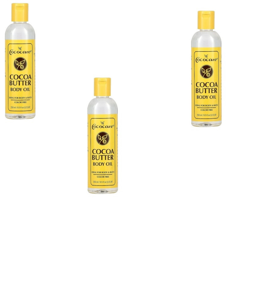 BL  Cococare Cocoa Butter Body Oil 8.5oz each  *THREE PACK*