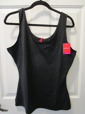 SPANX HOLLYWOOD SOCIALIGHT OPAQUE TANK IN BLACK  SIZE 3XL   NEW