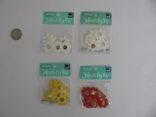 4 JOLEE'S BY YOU 2 WHITE 1 YELLOW 1 RED CORNFLOWER 10 Pcs per Pkg NIP