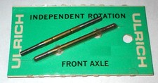 2 Ulrich 2 1/4" X 1/8" Independent Rotation Front Slot Car Axles Vintage NOS
