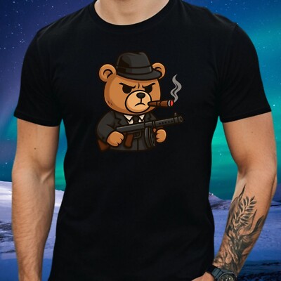 T-Shirt Gangster Teddybär   Süß & Gefährlich, Funshirt Unisex, Geschenk