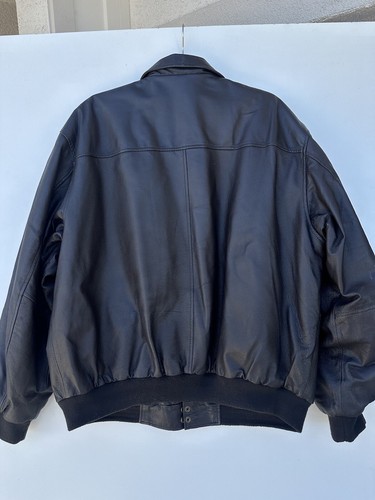 Snap-On Tools Brown Leather Bomber Jacket Coat Quilted Lining MENS Size XL VGUC - Picture 15 of 20