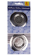 Abflu&szlig; Sieb Edelstahl 2er Pack &Oslash;ca.63mm Sp&uuml;lbecken Waschbecken Sieb Haarsieb
