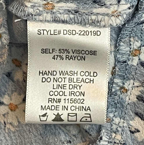 Skylar + Madison Floral Tiered Mini Dress Small Blue Romantic Cottagecore Fairy - Picture 4 of 4