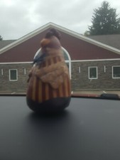 Small Antique Cloth Rooster Roly-Poly Toy