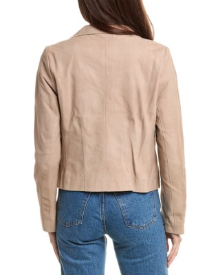 美品 allsaints suede leather jacket XS NEW AllSaints Suede Leather Jacket in Grey/Tan SZ 12 #SJ1232 | eBay