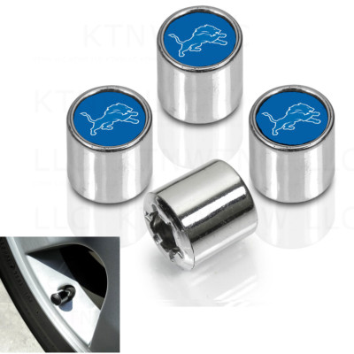 New NFL Detroit Lions Car Truck SUV Plastic Chrome Finish Tire Valve Stem Caps