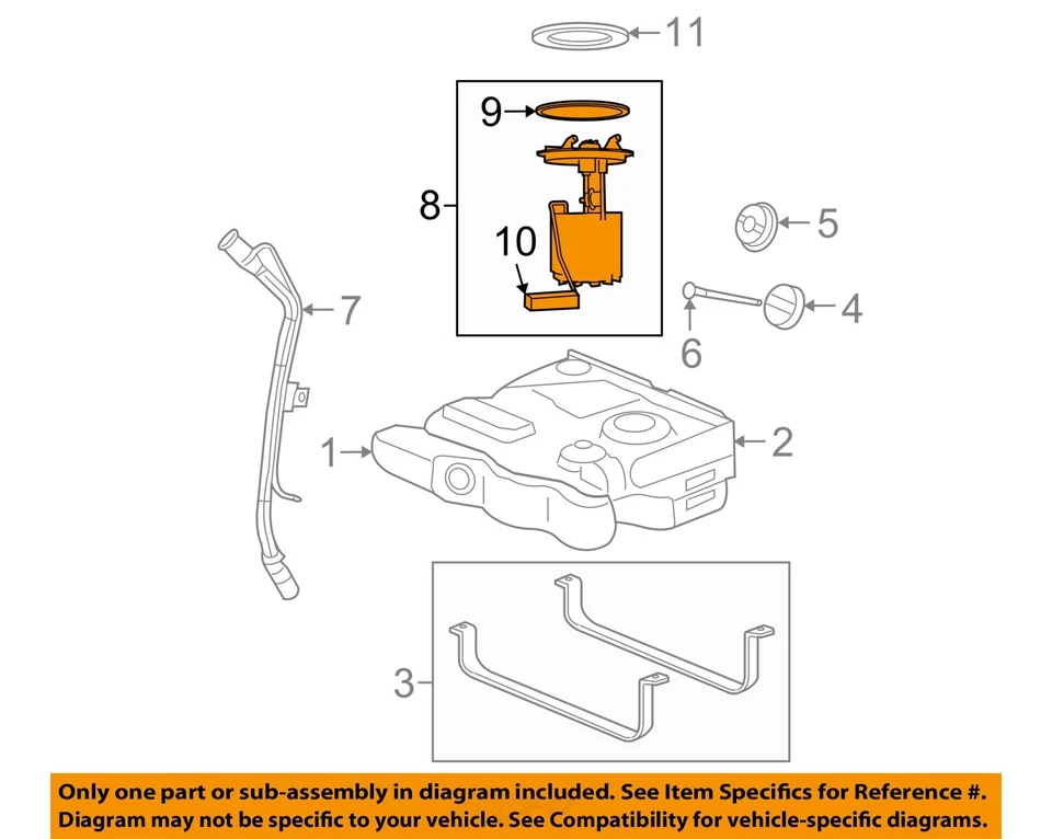 Used Fuel Pump fits: 2016 Chrysler Town & country Pump Assembly 3.6 Grade A Foto 3 de 4