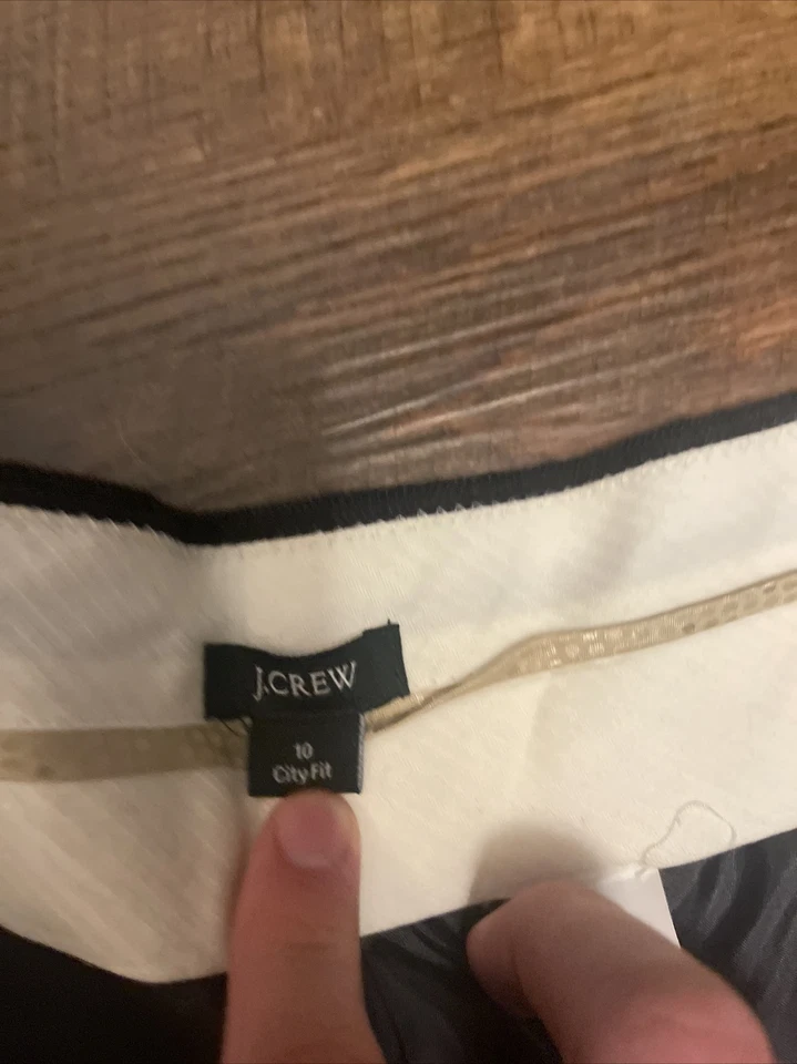 Pantalones capri para mujer J Crew City Fit talla 10 lana lino usados en excelente estado Foto 3 de 3