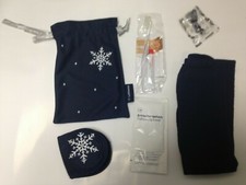 New Lufthansa Airline Amenity Travel Kit Cosmetic Bag Sleep Mask Ear Plugs Socks