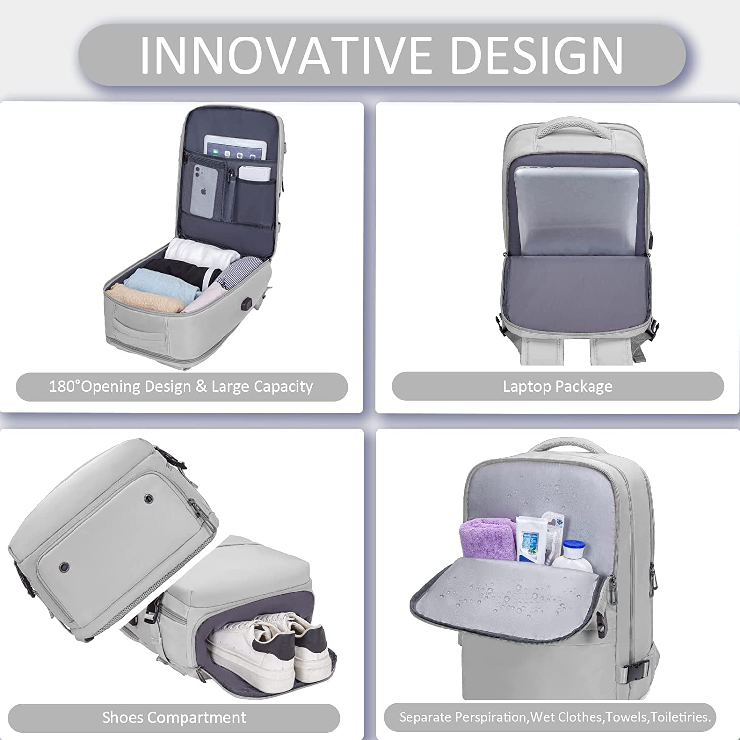 Travel Backpack Cabin Bag 45x36x20 Airport Jet Waterproof Carry