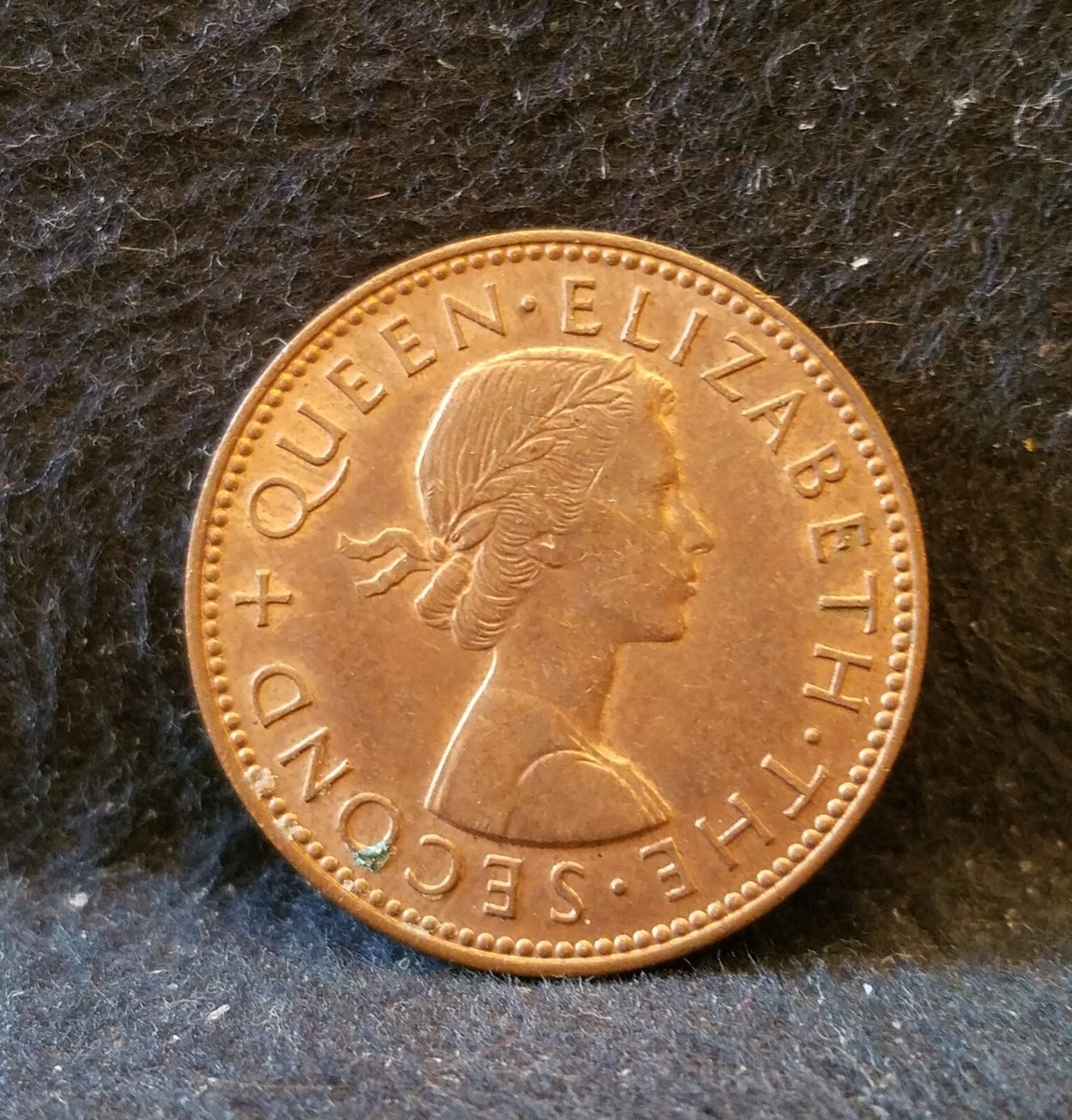 1961 New Zealand half penny, Elizabeth II, RB aUNC, KM-23.2 (NZ2