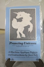 NEW 1978 Yours Truly Machine Applique Pattern "Prancing Unicorn" #3059 USA Made