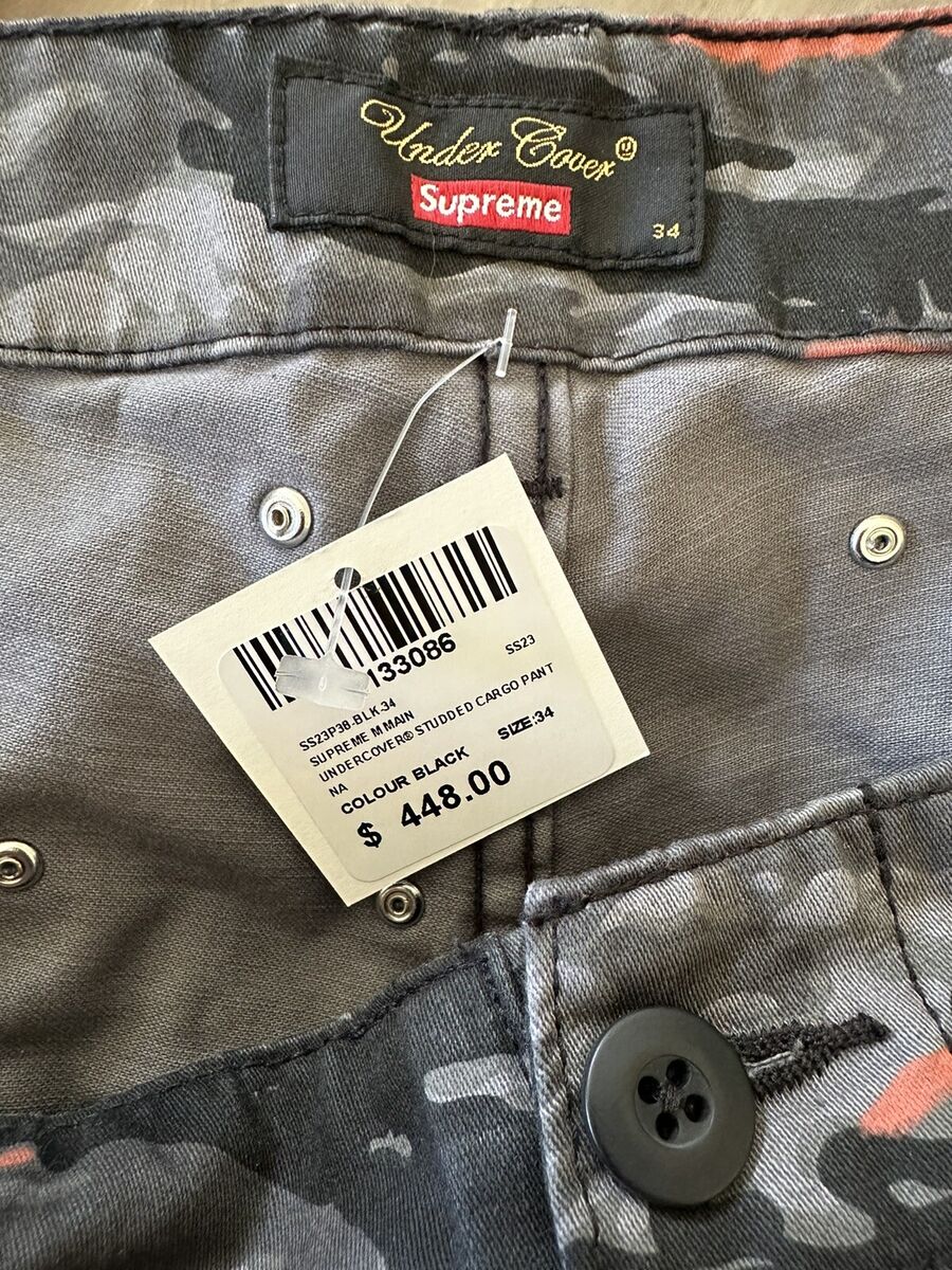 Supreme UNDERCOVER Studded cargo pants black size 34 new Supreme UNDERCOVER Studded cargo pants black size 34 new